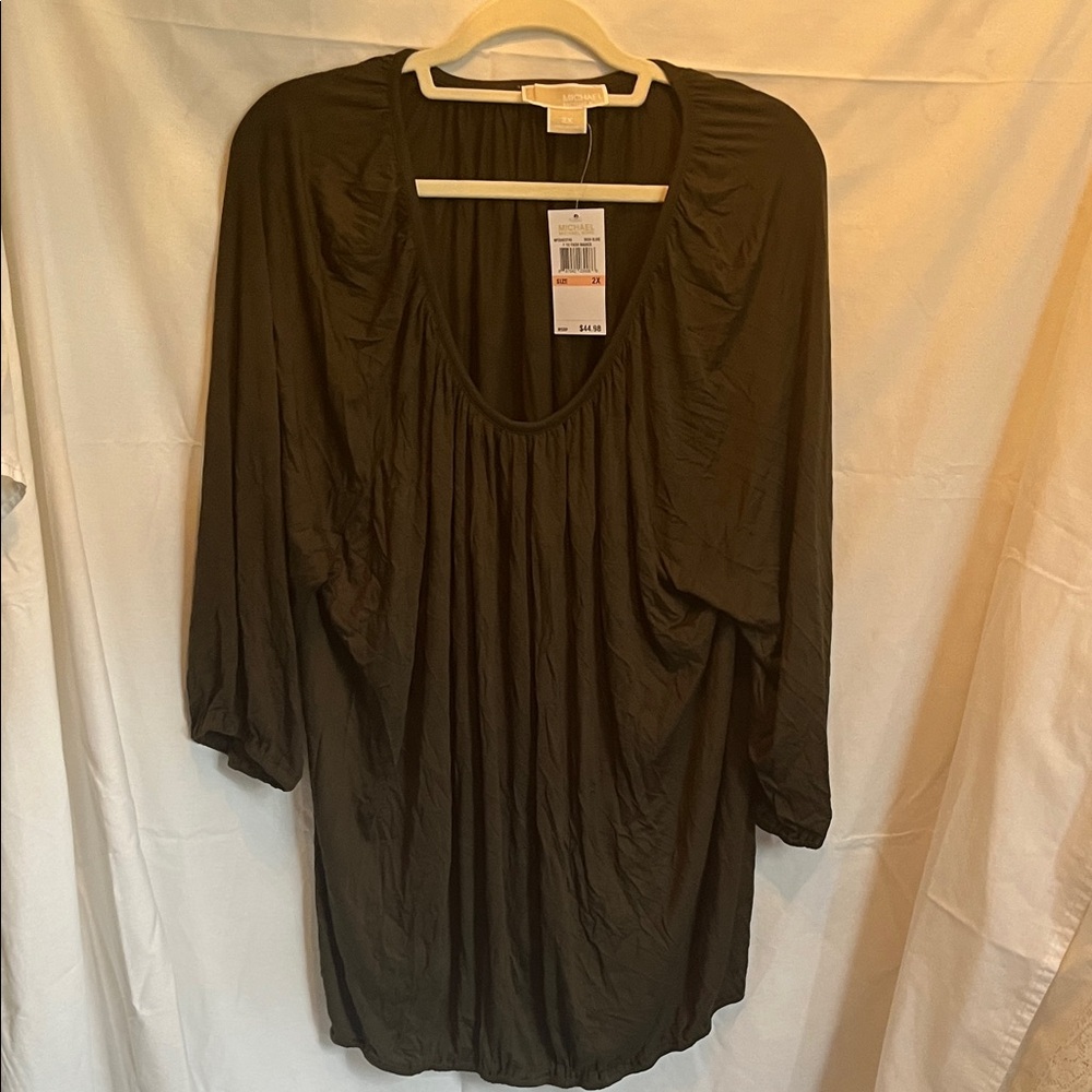 2x Michael Kors Black Scoop Neck Dolman Tunic